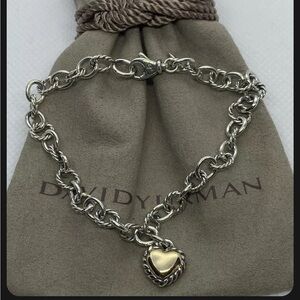 Cable Collectibles Cookie Classic Heart Bracelet in silver & 18k gold small